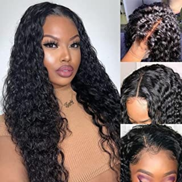13X4 Deep Wave Transparent Lace Frontal Wig Raw Cambodian Hair Glueless Hd Lace - Picture 3 of 6